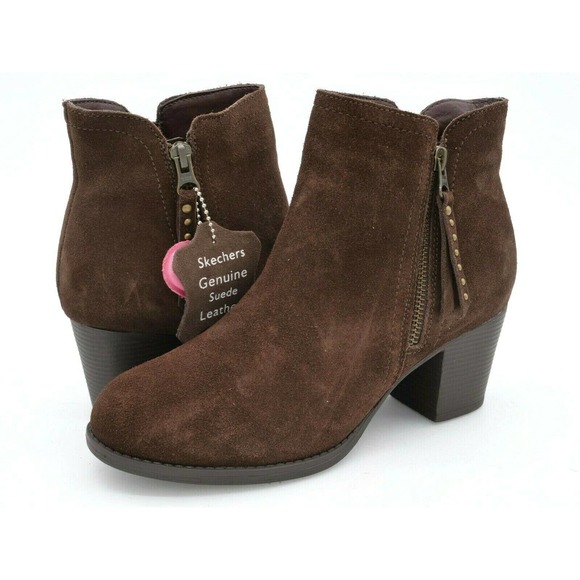 skechers side zip booties